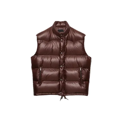 PRADA Темно-коричневые женские жилеты