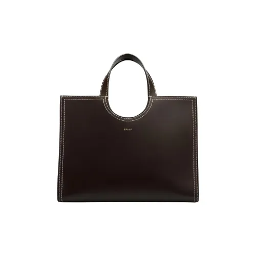 BALLY Коровья кожа 2025 Spring Summer Коллекция Easy Тоут Сумка Сумка для покупок Сумка Женские Эбеновый