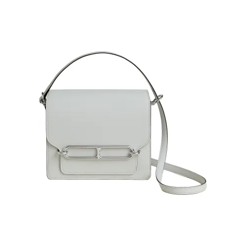HERMES Roulis Swift Телячья кожа Сумка через плечо Мини Женская Платиновый серый