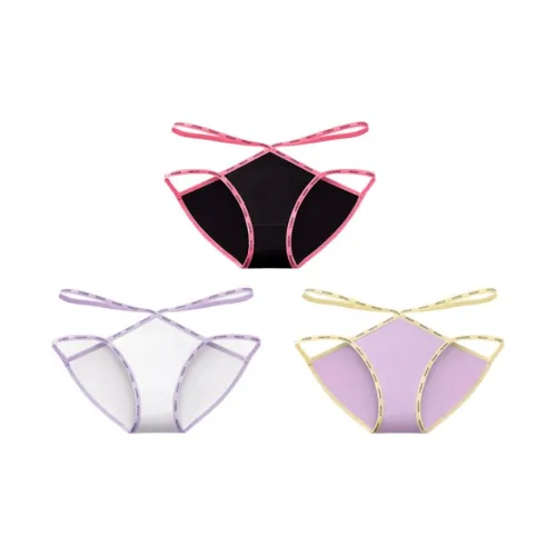 HUADIANPINSE 256752 3 шт 100% хлопок Женские Треугольник Женские Трусики-бикини