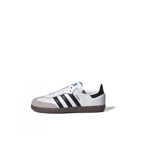 Adidas Originals SAMBA OG Детские Скейтбординги Низкий Топ Черный/Белый Пре-Школа