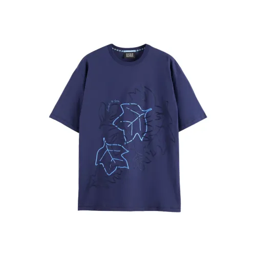 Scotch Soda Темно-синие мужские футболки T