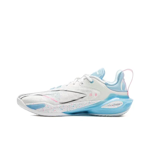 LiNing Flash Strike 11 Поддерживающие и Эластичные Низкие Баскетбольные Кроссовки Мужские Белые