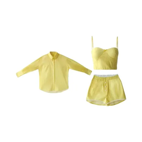 HUINIAN Рубашка + Майка + Шорты Высокого Качества Женские Повседневные Костюмы