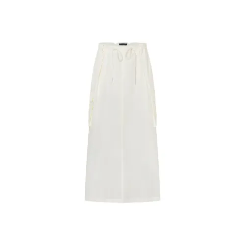 MOCO Повседневный Длинный Юбка Женские Песочный Белый