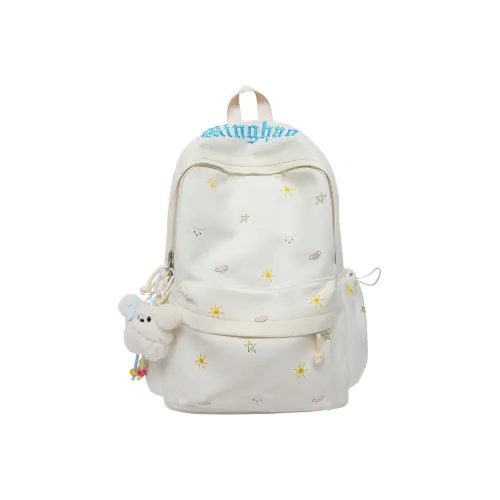 WRELS Nylon Backpack Standard White Yellow Green Blue Pink
