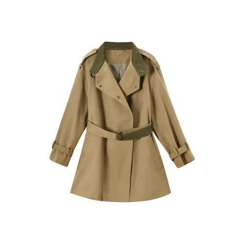 DKRVT Хаки [Подарочная коробка Упаковка] Женская тренч-куртка