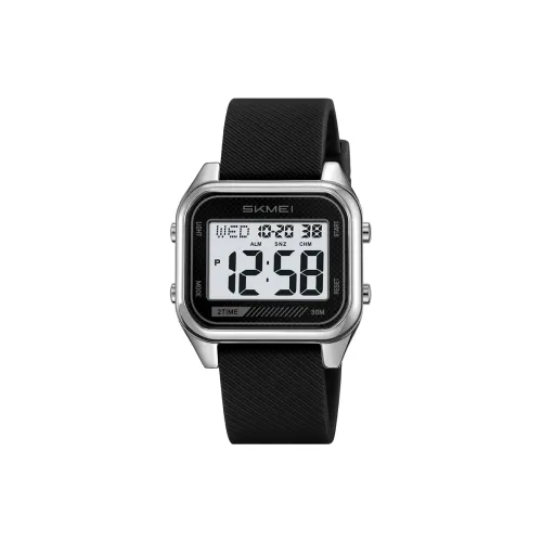 SKMEI Электронный механизм силиконовый ремешок мужские часы черный циферблат