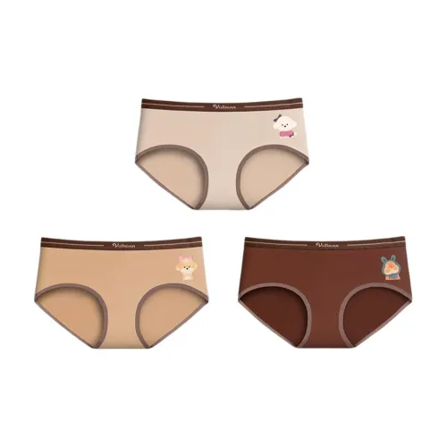 HUADIANPINSE Cute Animals 100% Cotton Triangle Women's Bikini Bottoms HUADIANPINSE Милый Animals 100% хлопок Треугольник Женские трусы-бикини