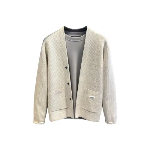 YGQPZHZ Трикотажная ткань Кардиган Мужской