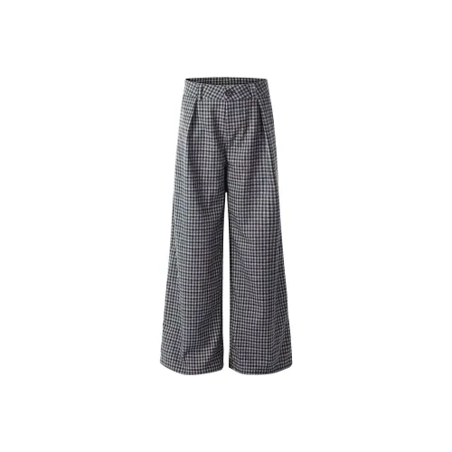 LBPC Черный Белый Клетка Женские Повседневные Штаны