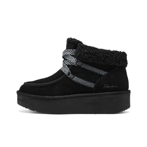 Skechers Термические Увеличение Высоты Crew Сноубутсы Женские Черные