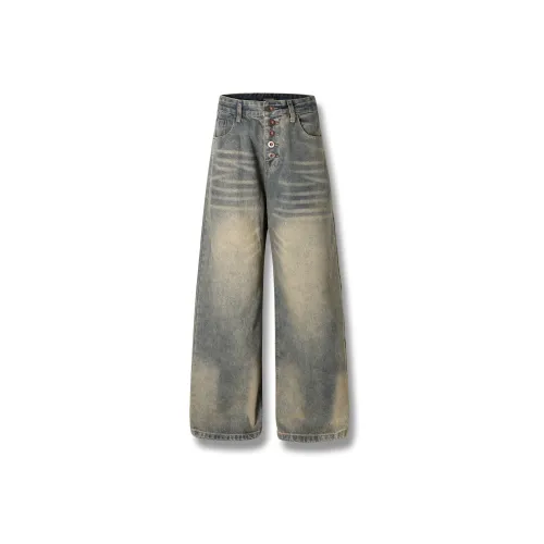 ESSEDANCES Ностальгический синий унисекс джинсы