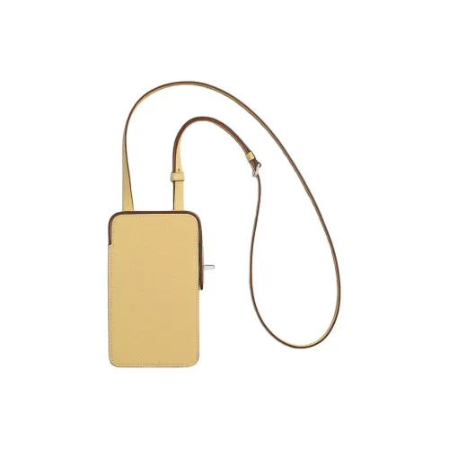 HERMES Hac A Bo Epsom Телячья кожа Чехол для телефона Женские Цыплячий желтый