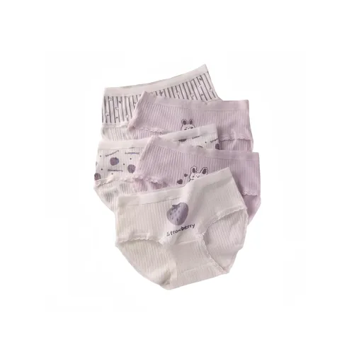 ECONICE Фиолетовый Dreamy Bunny 5 пар Женские трусики-бикини