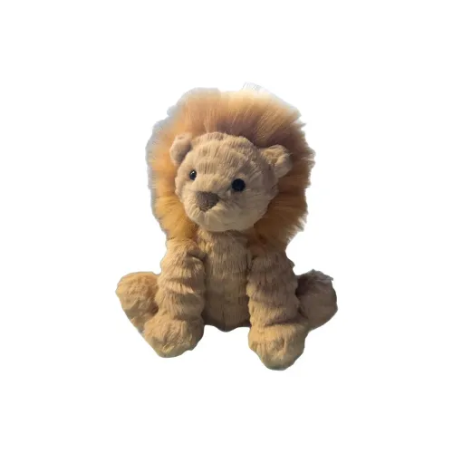 JELLYCAT Jungle Animal Collection Волна Кудрявый Лев Большой Светло-янтарный Куклы Плюшевая кукла Высота 31 см 12 см