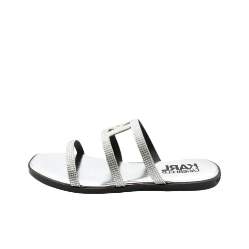 Karl Lagerfeld Слипоны Женские Серебряные