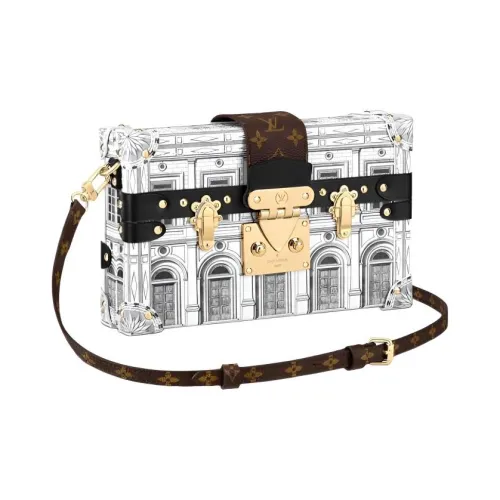 LOUIS VUITTON FORNASETTI Коллаборация Глянцевое покрытие Телячья кожа Ручная сумка через плечо Женская Многоцветная