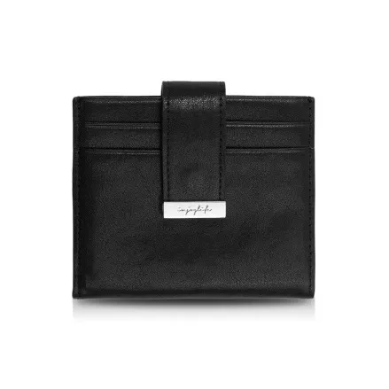 INJOYLIFE Коровья кожа Держатель для карт Стандартный Унисекс Черный