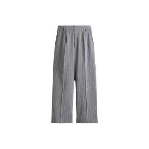 H M Серый Полоска Женские костюмные брюки