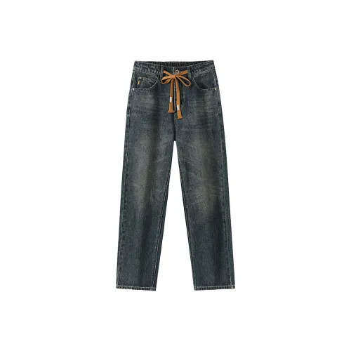 HALEBOSS Blue Men's Jeans HALEBOSS Синий Мужской Джинсы