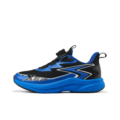 XTEP Slip-resistant Abrasion-resistant Low Top Детские беговые кроссовки Black Blue Подростки