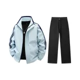 Комплект одежды (Светло-синяя куртка + черные штаны)