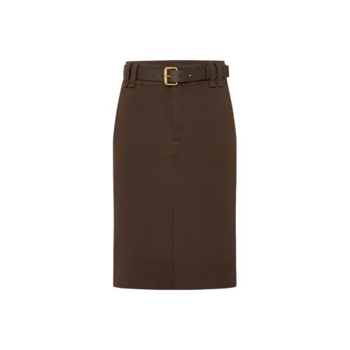 MOCO Повседневный Длинный Юбка Женские Брауни