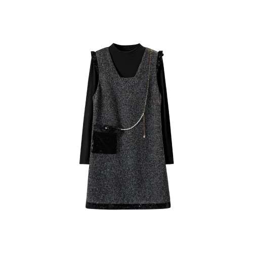 TOUCH Комплект с юбкой Женские Черный + Черный Белый