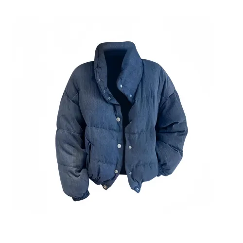 KKX Джинсовый синий Женские пуховики