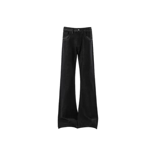 BLANKIN. Черные унисекс джинсы