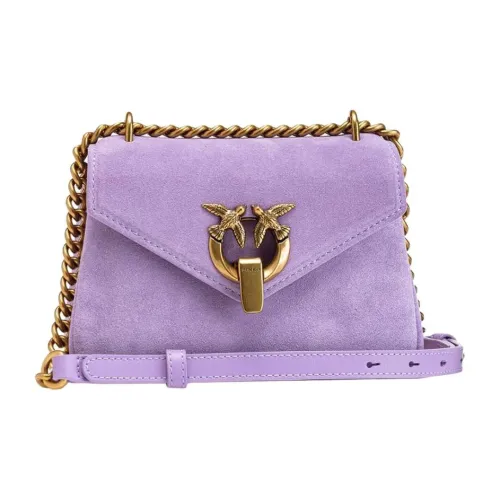 PINKO Замша с коровьей кожей сумка через плечо женская фиолетовая