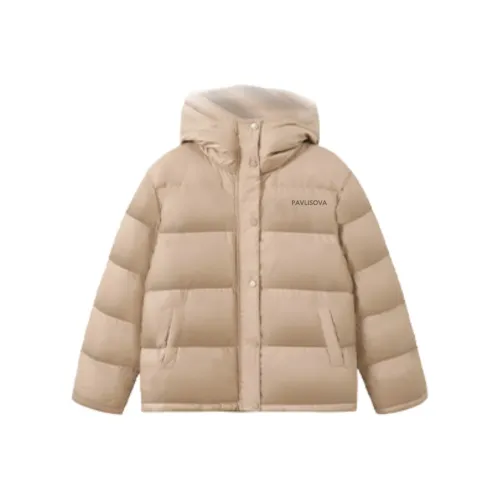 PAVLISOVA Бежевый Съемный рукав Унисекс Пуховики