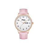 [Белый циферблат, розовый ремень] 6634-104