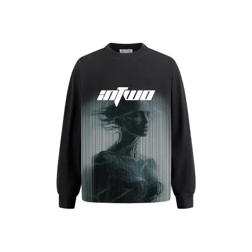 IN TWO Длинный рукав Т-рубашка Унисекс