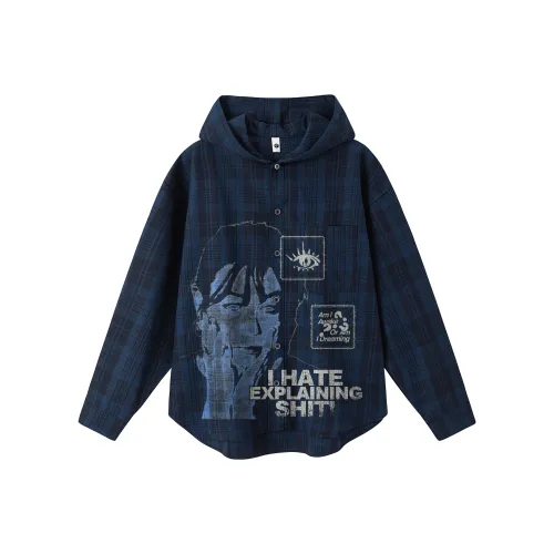 51XXHA Синий Унисекс Рубашки