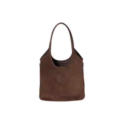 MIU MIU Ivy Кожа Сумка Стандартная Женская Темно-Коричневая