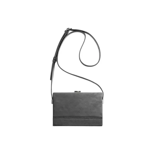 ZARA ПУ (полиуретан) Маленькая квадратная сумка сумка через плечо плечевая сумка черная мужская