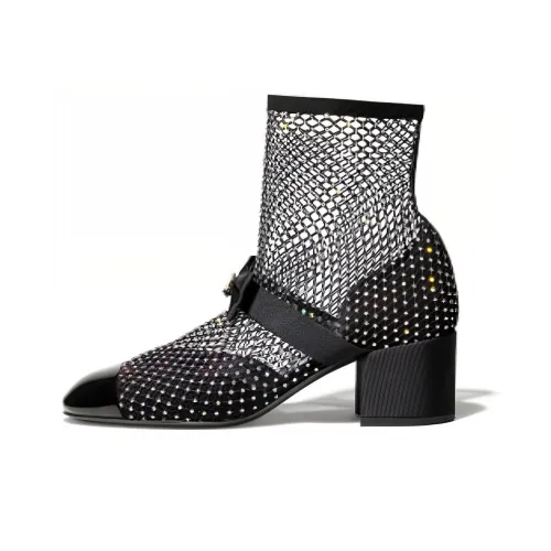 CHANEL Ботильоны 5,5 см Женские Черные