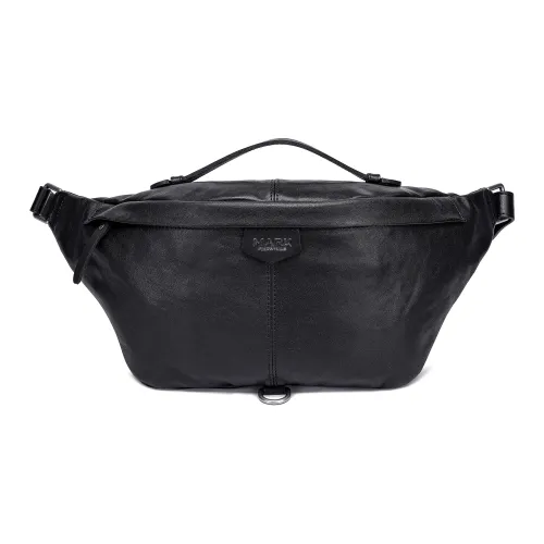 FAIRWHALE Коровья кожа Бананка Стандартный Мужской Черный