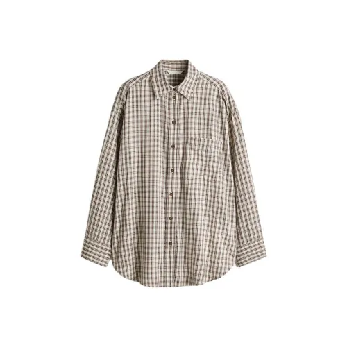 H M Белые Клетчатые Женские Рубашки