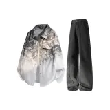 Черный топ + Черные брюки