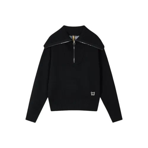 ANNA SUI Скачущий конь Черный Женские Свитеры