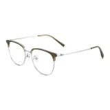 Холодный чайный коричневый | Серебряный-C17 & Защита от синего света, 0 диоптрий, линзы