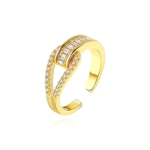 Ostantin Кольца из титановой стали с цирконием женские