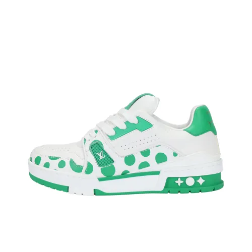 Yayoi Kusama x LOUIS VUITTON Тренер Стильные Скейтбординги Унисекс Белый Зеленый