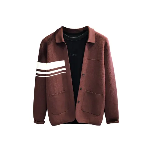 YGQPZHZ Трикотажная ткань Кардиган Мужской