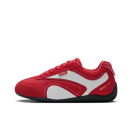 KAPPA Спина к Спине Устойчивый к истиранию Противоскользящий Низкий Топ Беговые кроссовки Женские Вишнево-красный