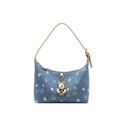 Серия Disney Winnie The Pooh Ткань Плечевая Сумка Стандартная Женская Джинсовый Синий