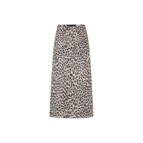 MOCO Повседневный Длинный Юбка Женские Верблюжий Коричневый Леопардовый Принт